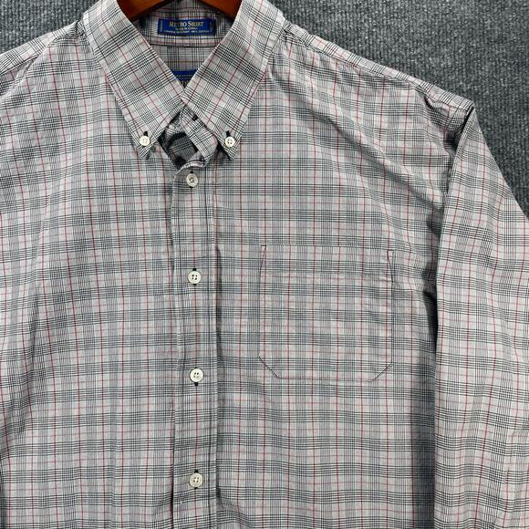 Pendleton Woolen Mills Metro Shirt Men's XL Black/Red Plaid Wrinkle Resistant - Picture 2 of 9